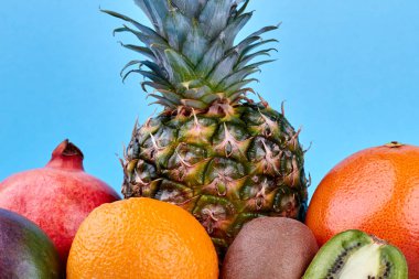 Çeşitli tropikal meyve yakın çekim.