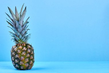 Sağlıklı yeşil ananas ve kopya alanı.