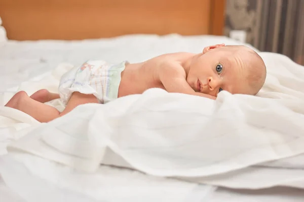Новорожденный с открытыми глазами . — стоковое фото