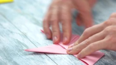 Origami işçiliği yakın çekim.