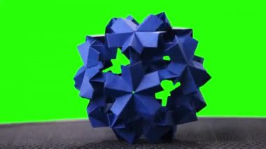 Mavi origami dikenli top Fuar.