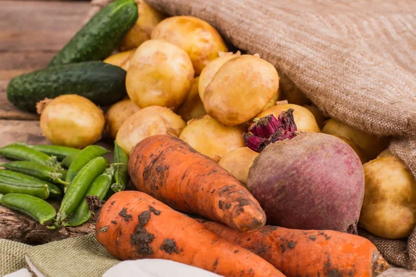 Légumes Crus Frais Et Sains, Gros Plan . — Photo