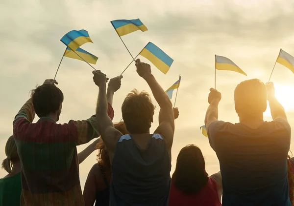Флаги Украины малого размера . — стоковое фото