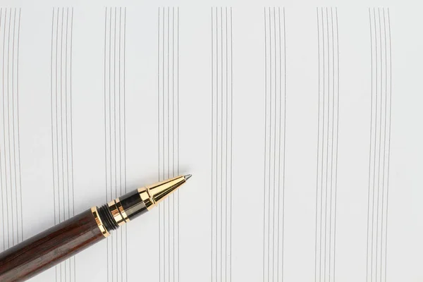 Close up blank sheet for musical notes. — Stock Photo, Image