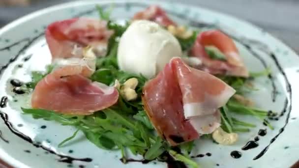 Italian salad close up. — Stock Video