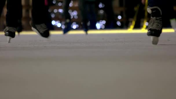 Ice rink närbild. — Stockvideo