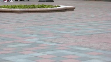 Yeşil bmx bisiklet sürme ve yapan çocuk.