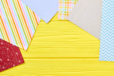 El yapımı craft için farklı kağıt kümesi.