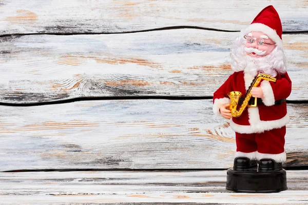 Söt Santa Claus marionett och kopiera utrymme. — Stockfoto