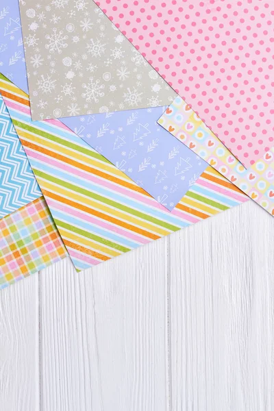 Sheets of patterned paper for childrens craft.