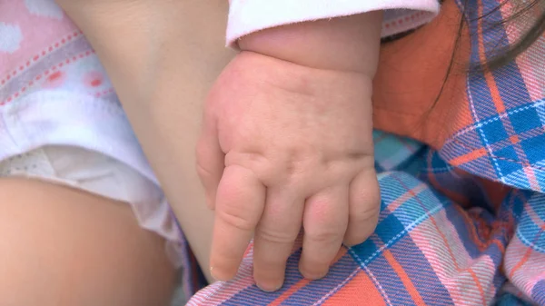 Beautiful tiny hand of infant baby.