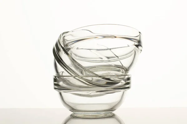 Kolumny szklanej miski. — Zdjęcie stockowe