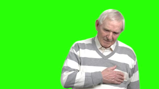 Herzinfarkt eines alten Mannes. — Stockvideo
