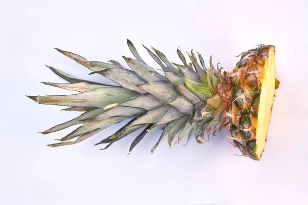 Ananas korony na jasnym tle. — Zdjęcie stockowe