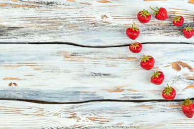 Kalp çilek ve kopya alanı.