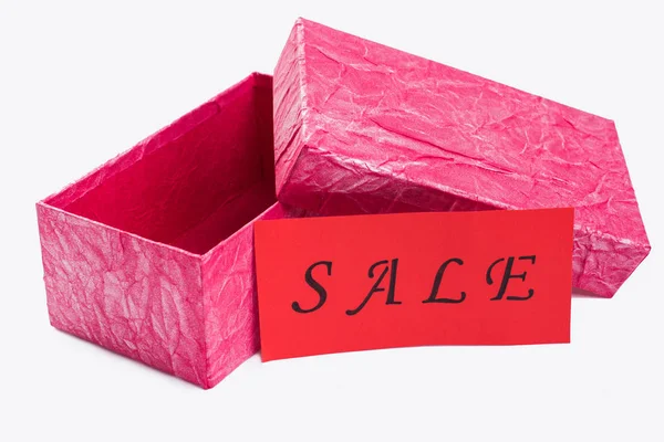 Pink gift box on light background. — Stock Photo, Image