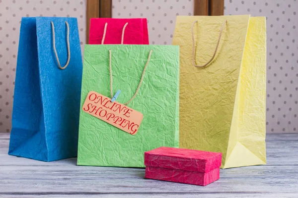 Set of multi-colored shopping bags. — Stock Photo, Image
