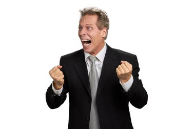 Hayal kırıklığına uğramış kızgın erkek kurumsal portresi.