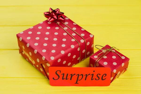 Two dotted gift boxes. — Stock Photo, Image