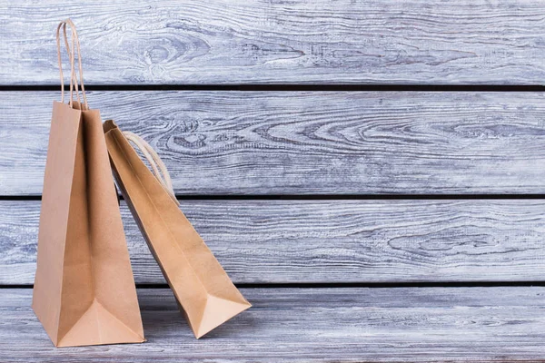 Brown kraft paper bags for gifts.