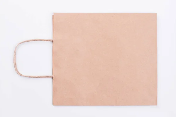 Recycle paper bag on white background. — Stock Photo, Image