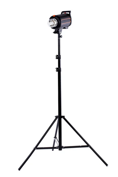 A studio strobe on a light stand. — Stock Photo, Image