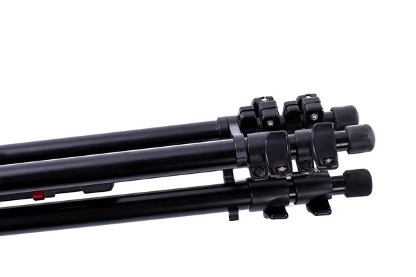 Close up camera tripod, cropped image. — Stock Photo, Image