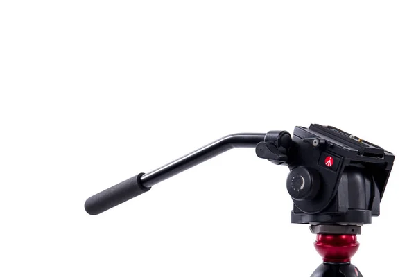 Black camera tripod with copy space. — Stock Photo, Image