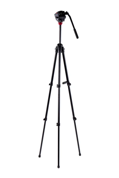 Long metal camera tripod. — Stock Photo, Image