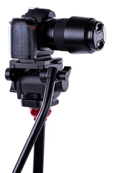 Close up photo camera on tripod. — Stock Photo, Image