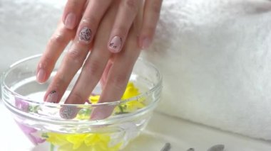 Spa yordamı, yavaş hareket alma eller.
