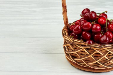 Sepet kiraz ve kopya alanı.