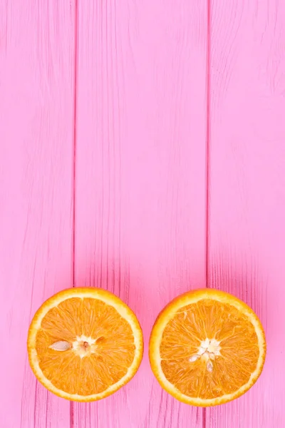 Kuning matang irisan oranye, pandangan atas . — Stok Foto