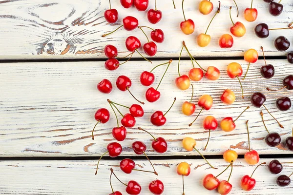 Fundo de cerejas maduras frescas . — Fotografia de Stock