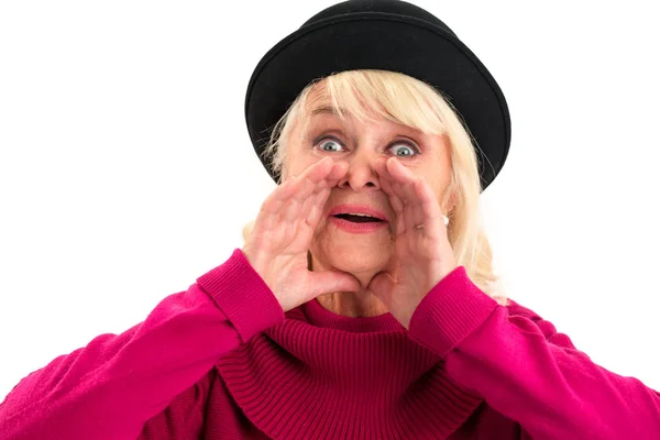 Vieja gritando . — Foto de Stock