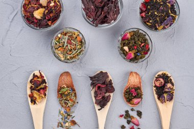 Kuru çay ürün çeşitliliği.