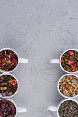 Bardak ve fotokopi alanı çeşitli kuru çay.