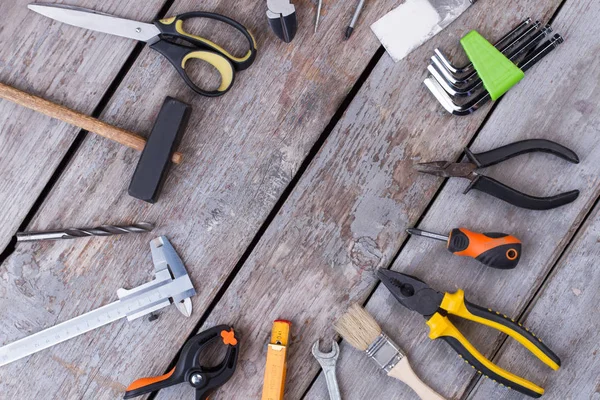 Conjunto de herramientas de trabajo surtidos . — Foto de Stock