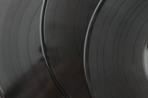 Fond vinyle noir disques . — Photo