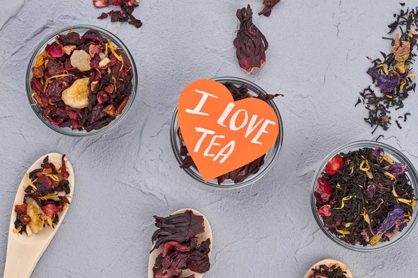 I love tea composition. — Stock Photo, Image