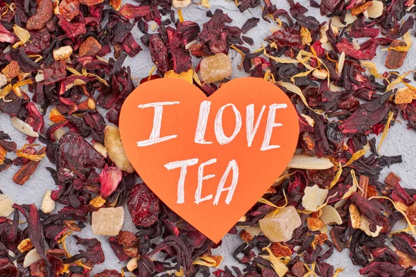 I love tea concept. — Stock Photo, Image