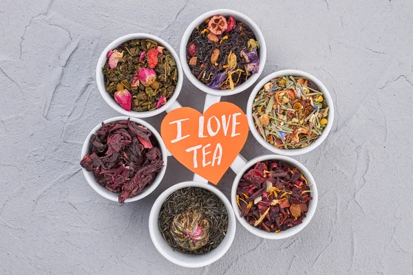 Ich liebe Tee-Konzept. — Stockfoto