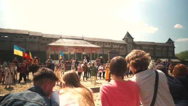 Historisch en cultureel Kievan Rus Park. — Stockvideo