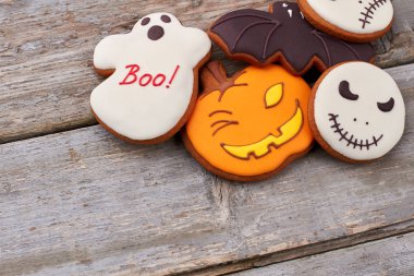 Krema ile Cadılar Bayramı tatil bisküvi.