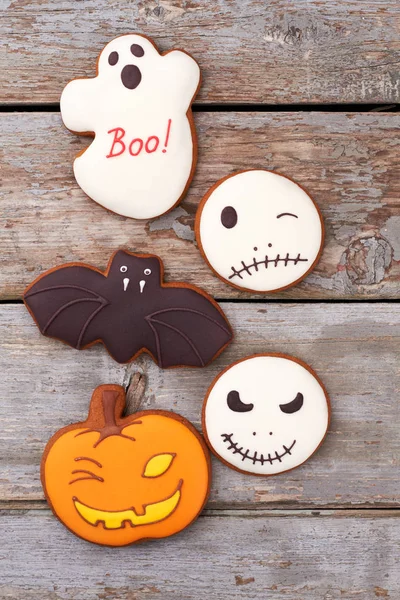 Decorated cookies for Halloween holiday.