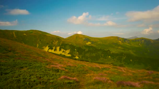 Impresionante vista panorámica de las montañas Cárpatos . — Vídeo de stock