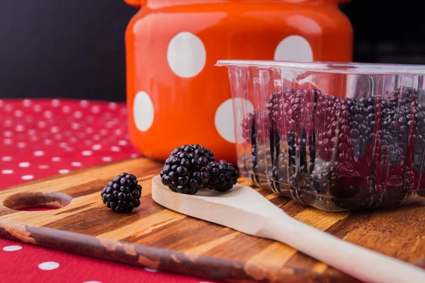 Blackberry cooking concept. — Stock Photo, Image