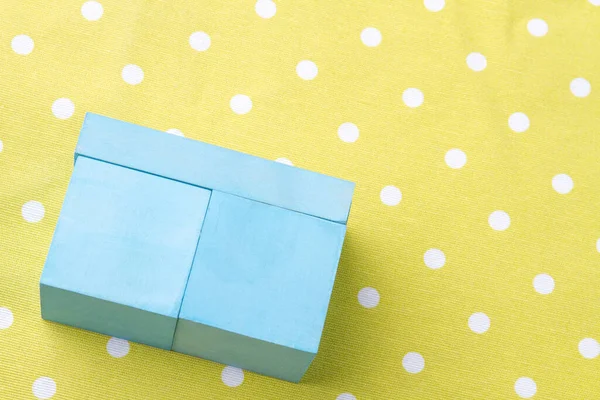 Μικρό μπλε ξύλινο κουτί. — Φωτογραφία Αρχείου