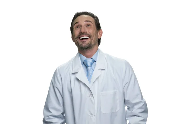 Portrait of excited middle-aged doctor. — Stock Photo, Image