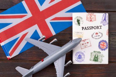 Büyük Britanya konseptine turistik uçuş.